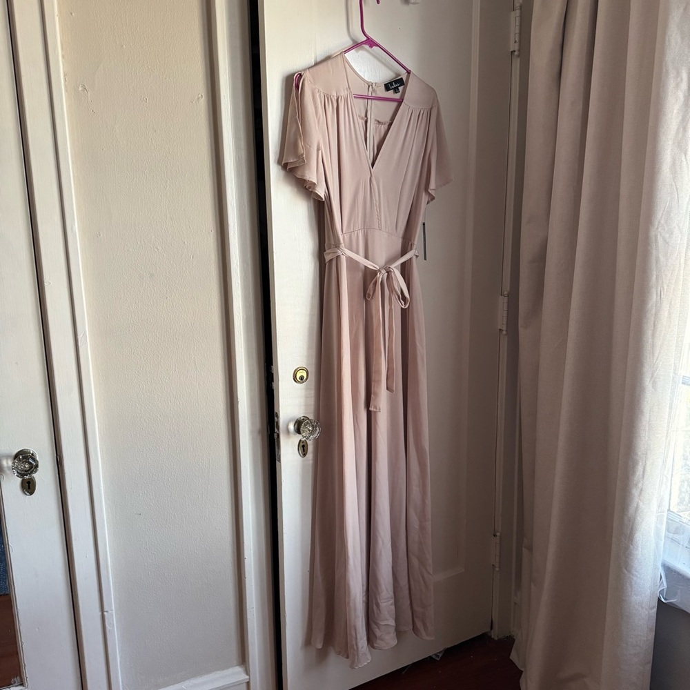 Lulus faux wrap bridesmaid dress